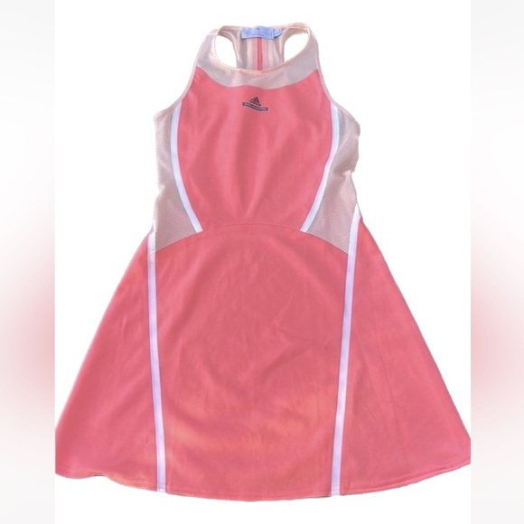 👋NWOT Adidas by Stella McCartney Barricade Dress Australia Open 2016 Coral - Picture 5 of 13